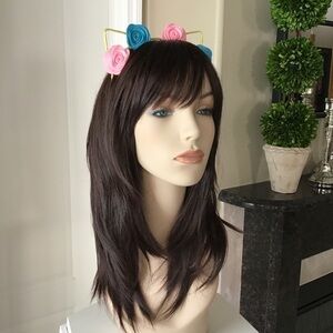 NEW Cat Kitten Ears Hair Headband Felt Flowers Halloween Party Costume Crafts